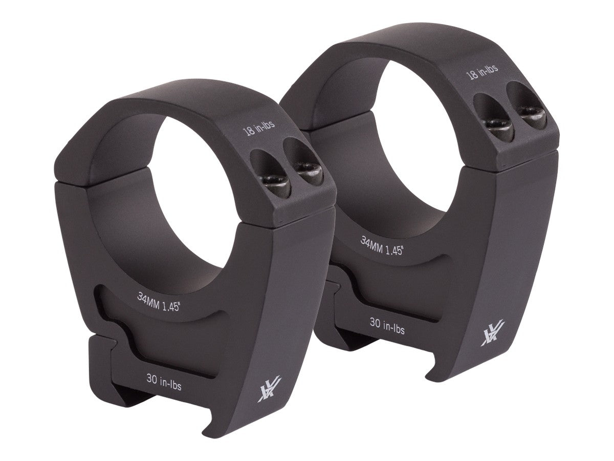 Vortex Pro Series 34mm Rings, High, Weaver/Picatinny