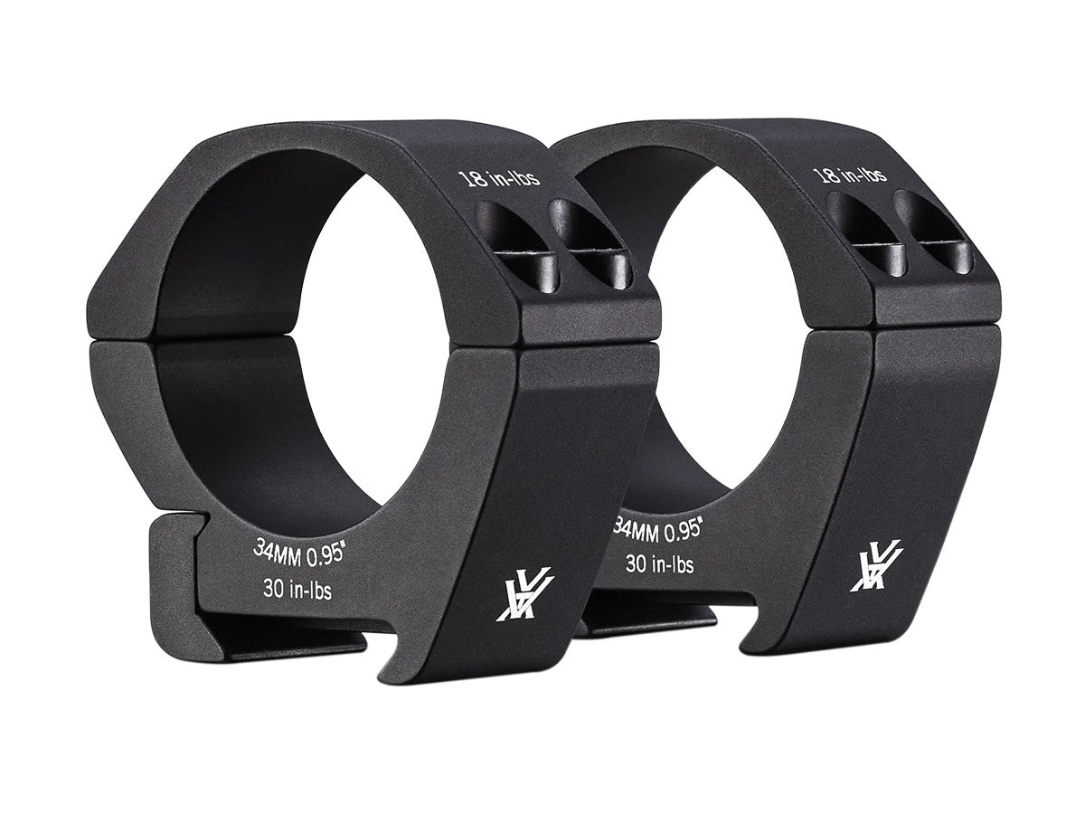Vortex Pro Series 34mm Rings, Low, Weaver/Picatinny