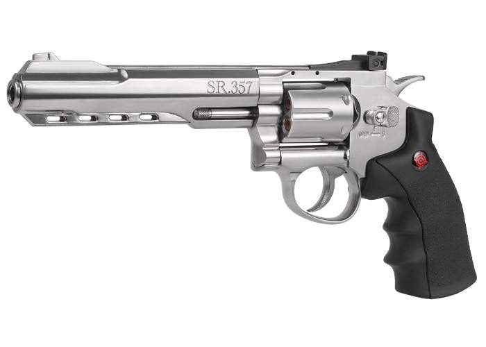 Crosman SR.357 CO2 Revolver, Silver - Caliber 0.177 - FPS 450