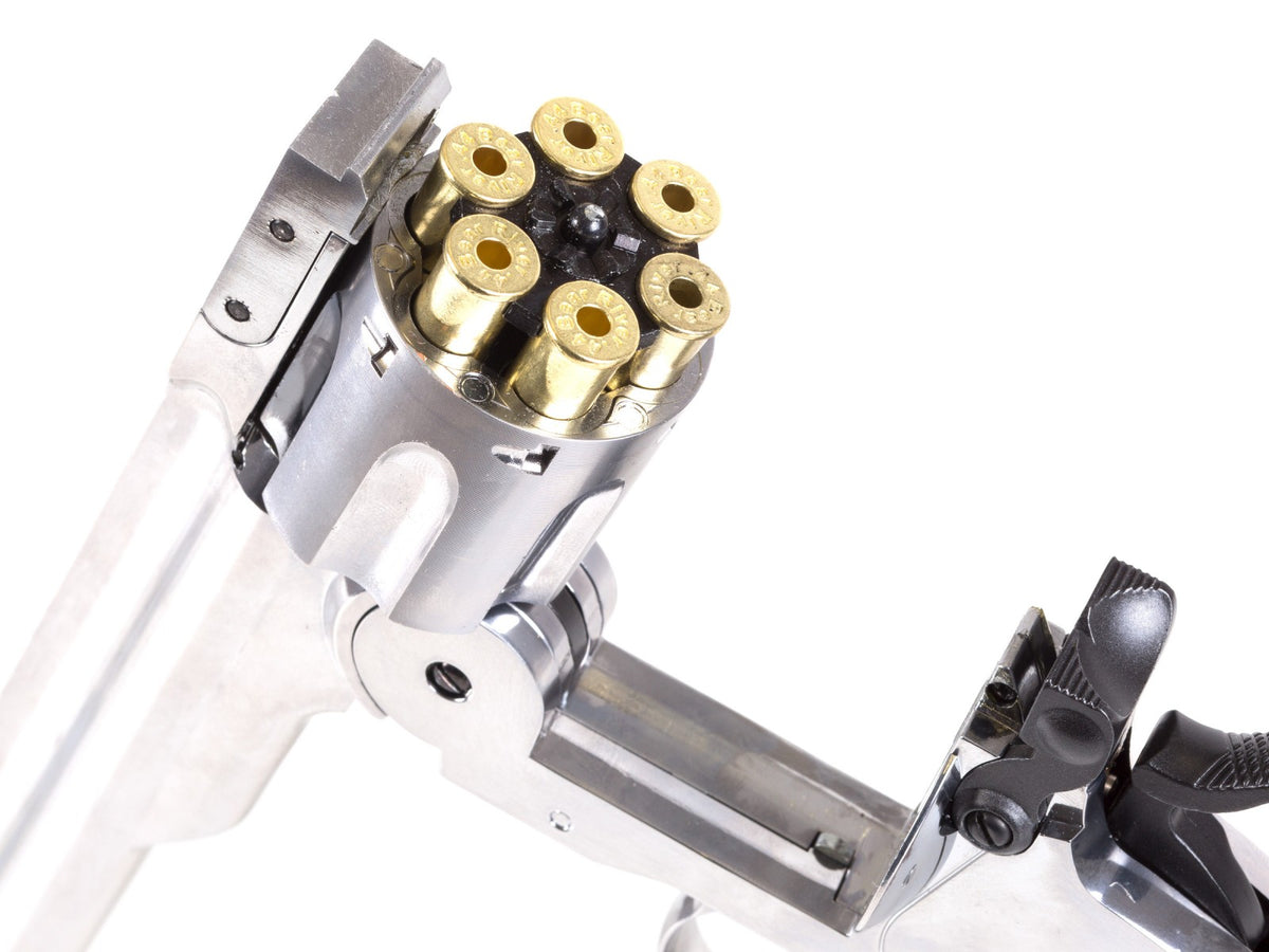 Schofield No. 3 Nickel CO2 BB Revolver, Full Metal - Caliber 0.177 - FPS 445