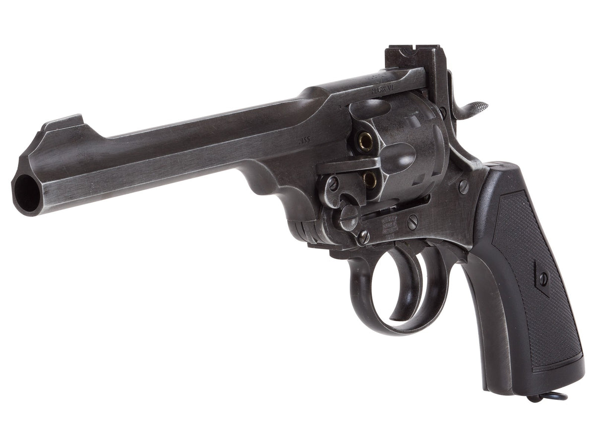 Webley MKVI CO2 Pellet Revolver, Battlefield Finish - Caliber 0.177 - FPS 430