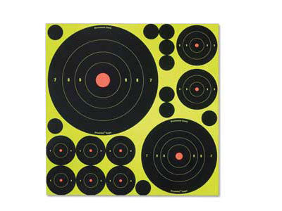 Birchwood Casey Shoot-N-C Variety Pack, 50 Bullseye Targets + 50 Pasters
