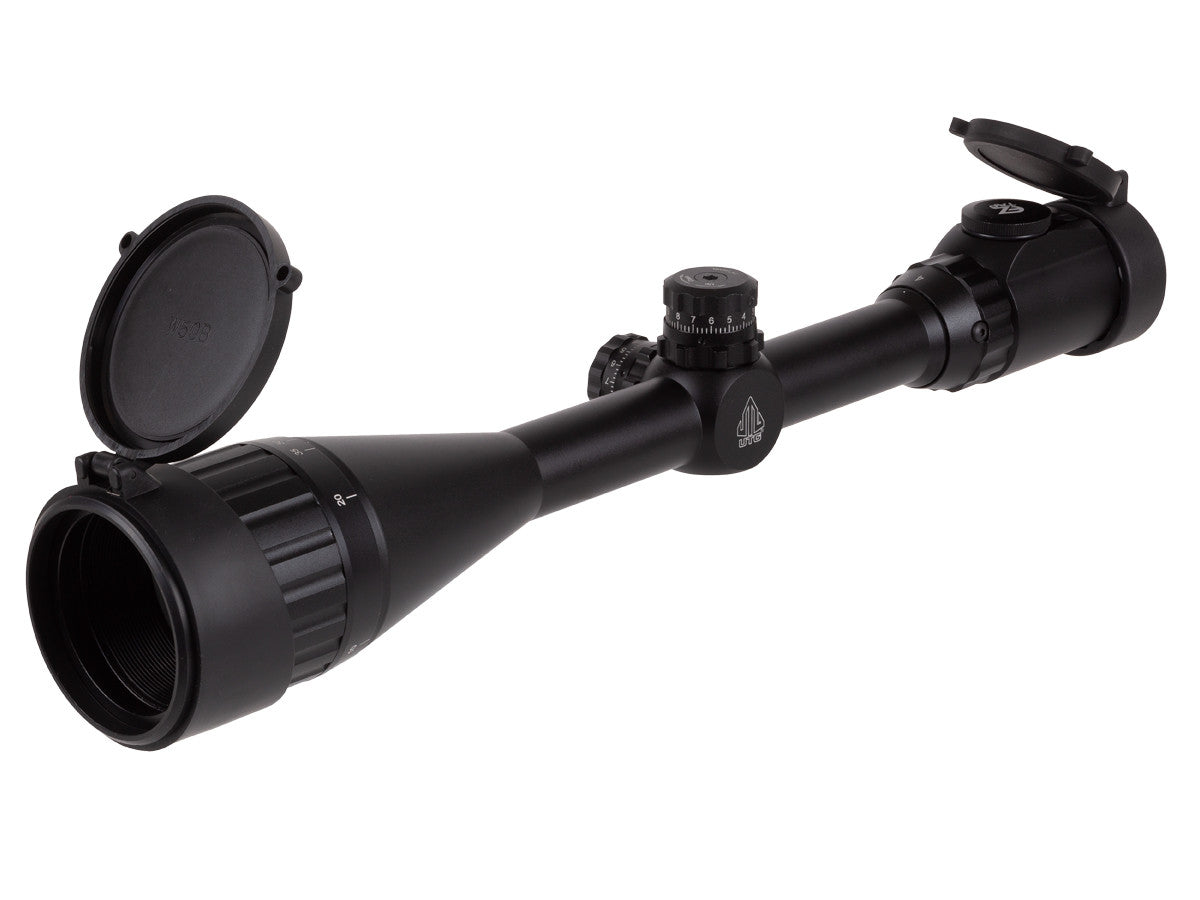 Leapers UTG 4-16x50 AO True Hunter Rifle Scope, EZ-TAP, Illuminated Mil-Dot Reticle, 1/4 MOA, 1" Tube, See-Thru Weaver Rings