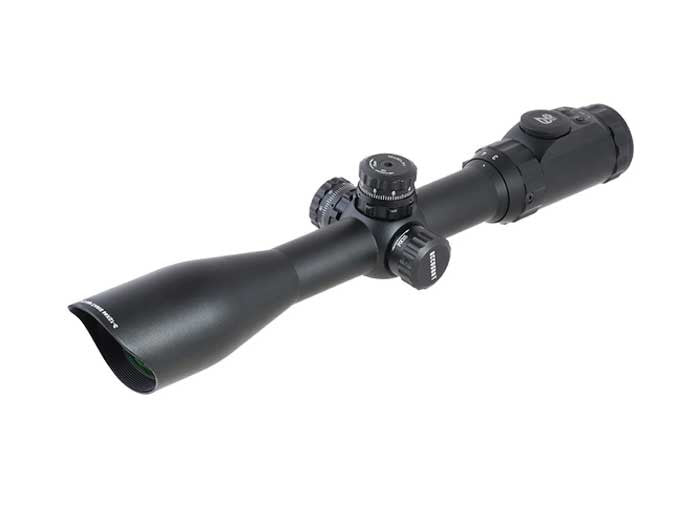 Leapers UTG 3-12x44 AO Accushot SWAT Rifle Scope, EZ-TAP, Ill. Etched Mil-Dot Reticle, 1/4 MOA, 30mm Tube, See-Thru Weaver Rings