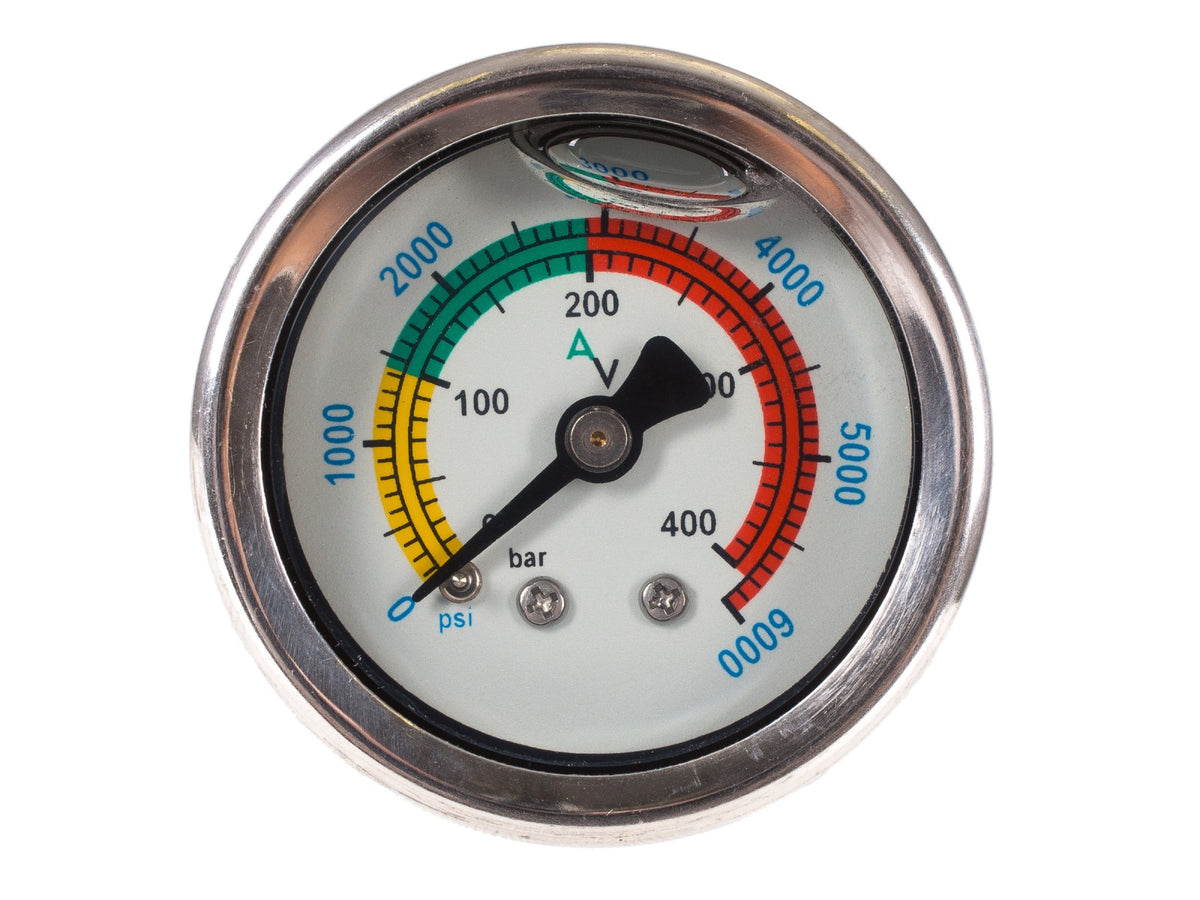 Air Venturi Air Pressure Gauge, 0-6,000 psi 1/8" BSPP