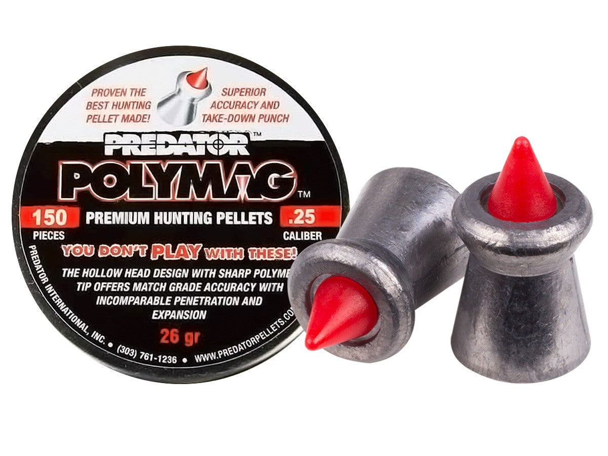 Predator Polymag .25 Cal, 26 Grains, Pointed, 150ct - Caliber 0.25