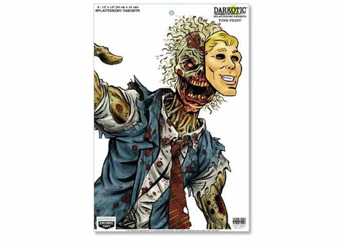 Birchwood Casey Zombie Darkotic Fine Print Splattering Target, 12"x18", 8ct — image 1