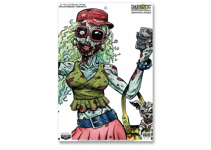 Birchwood Casey Zombie Darkotic Shopping Spree Splattering Target, 12"x18", 8ct — image 1