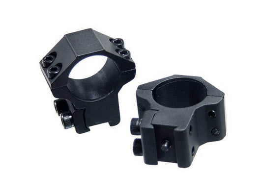 Leapers Accushot 1" Rings, Medium, 3/8" Dovetail, 4 Screws/Cap — image 1