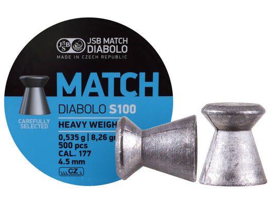 JSB Blue Match Heavy Weight .177 Cal, 8.26 Grains, Wadcutter, 500ct, 4.50mm — image 1