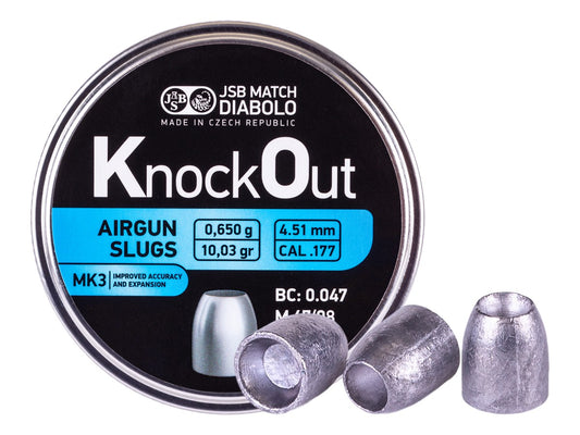 JSB KnockOut Slugs MK3 .177 Cal, 10.03 Grains, Hollowpoint, 500ct — image 1