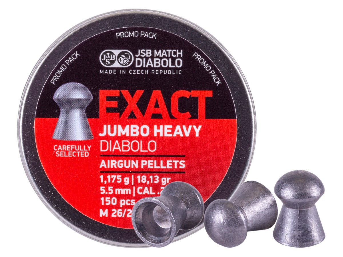 JSB Match Diabolo Exact Jumbo Heavy .22 Cal, 18.13 Grains, Domed, 150ct — image 1