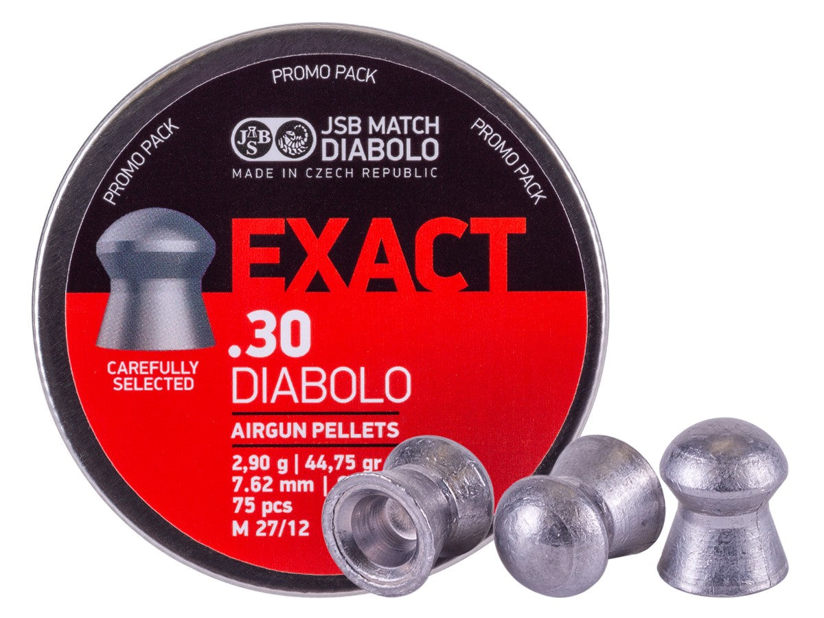 JSB Diabolo Exact Pellets, .30 Cal, 44.75 Grains, Domed, 75ct — image 1