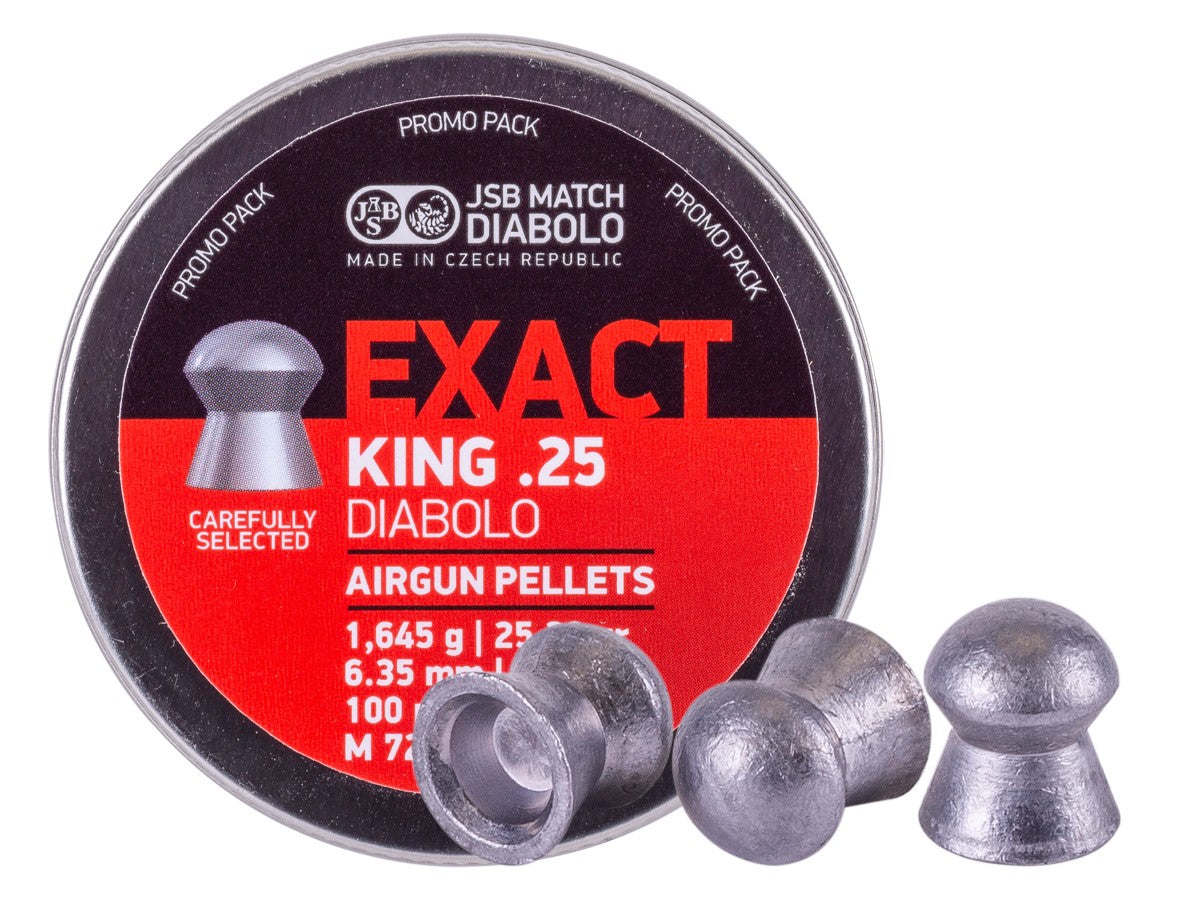 JSB Match Diabolo Exact King .25 Cal, 25.39 Grains, Domed, 100ct — image 1