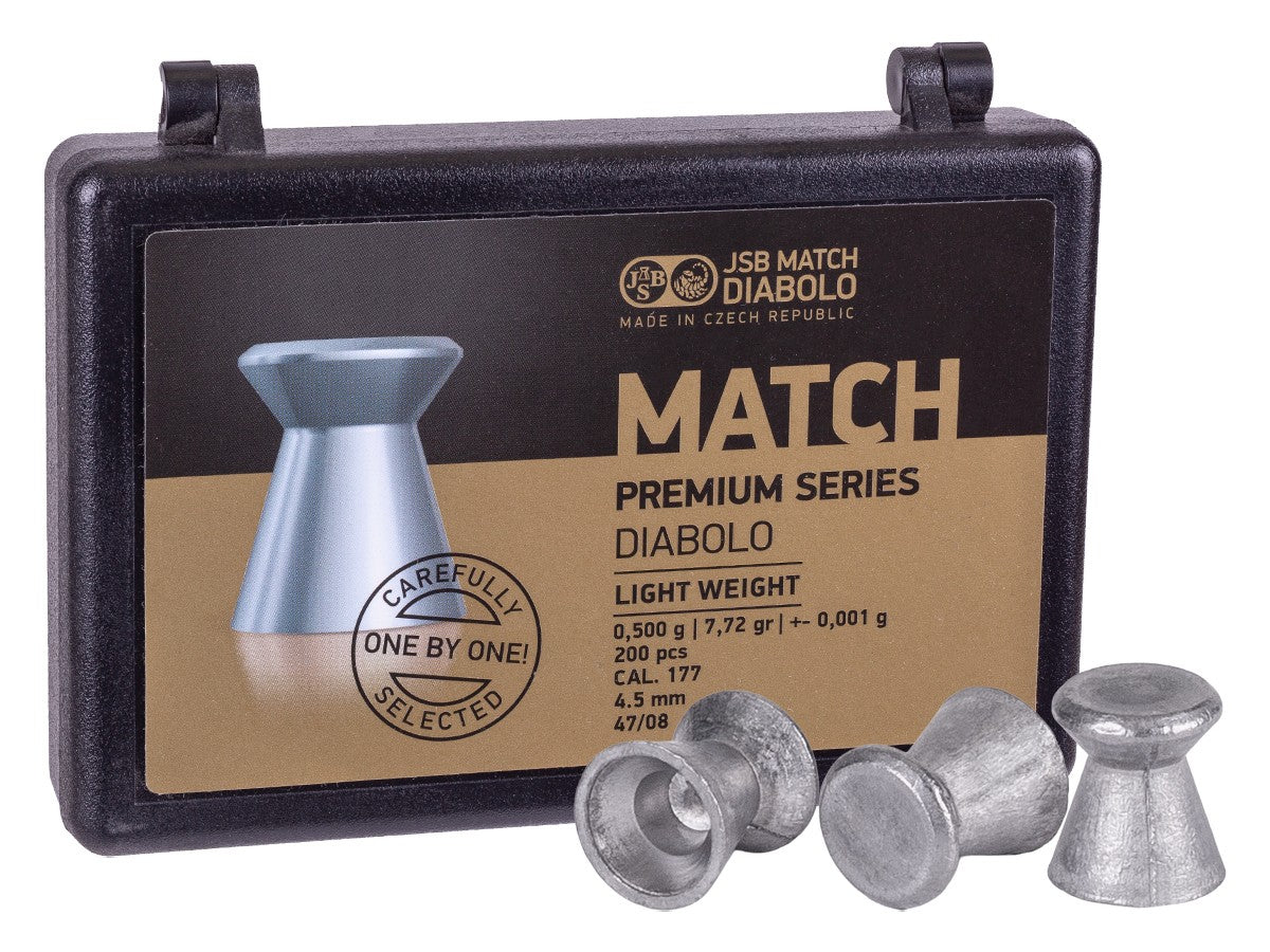 JSB Match Premium Light, .177 Cal, 7.72 Grains, Wadcutter, 200ct — image 1