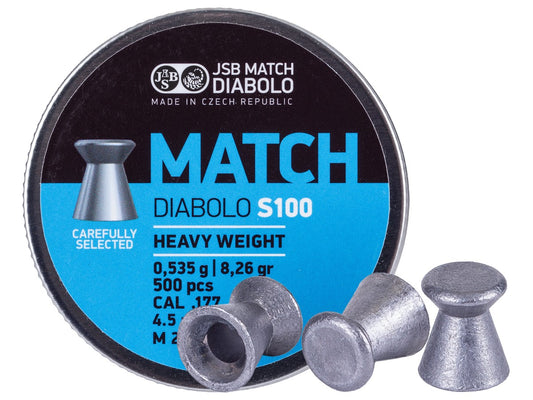 JSB Blue Match Heavy Weight .177 Cal, 8.26 Grains, Wadcutter, 500ct, 4.49mm — image 1