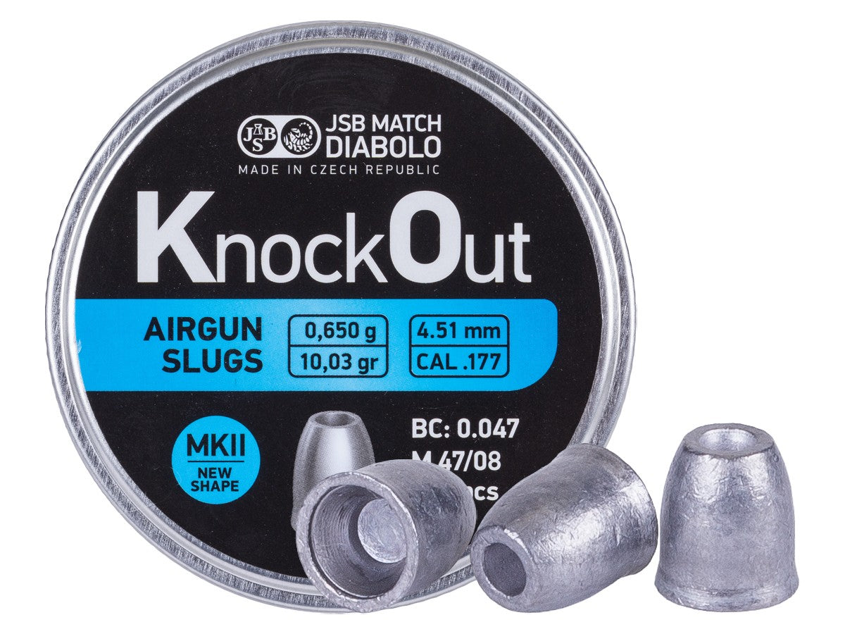 JSB KnockOut Slugs MKII .177 Cal, 10.03 Grains, Hollowpoint, 500ct — image 1