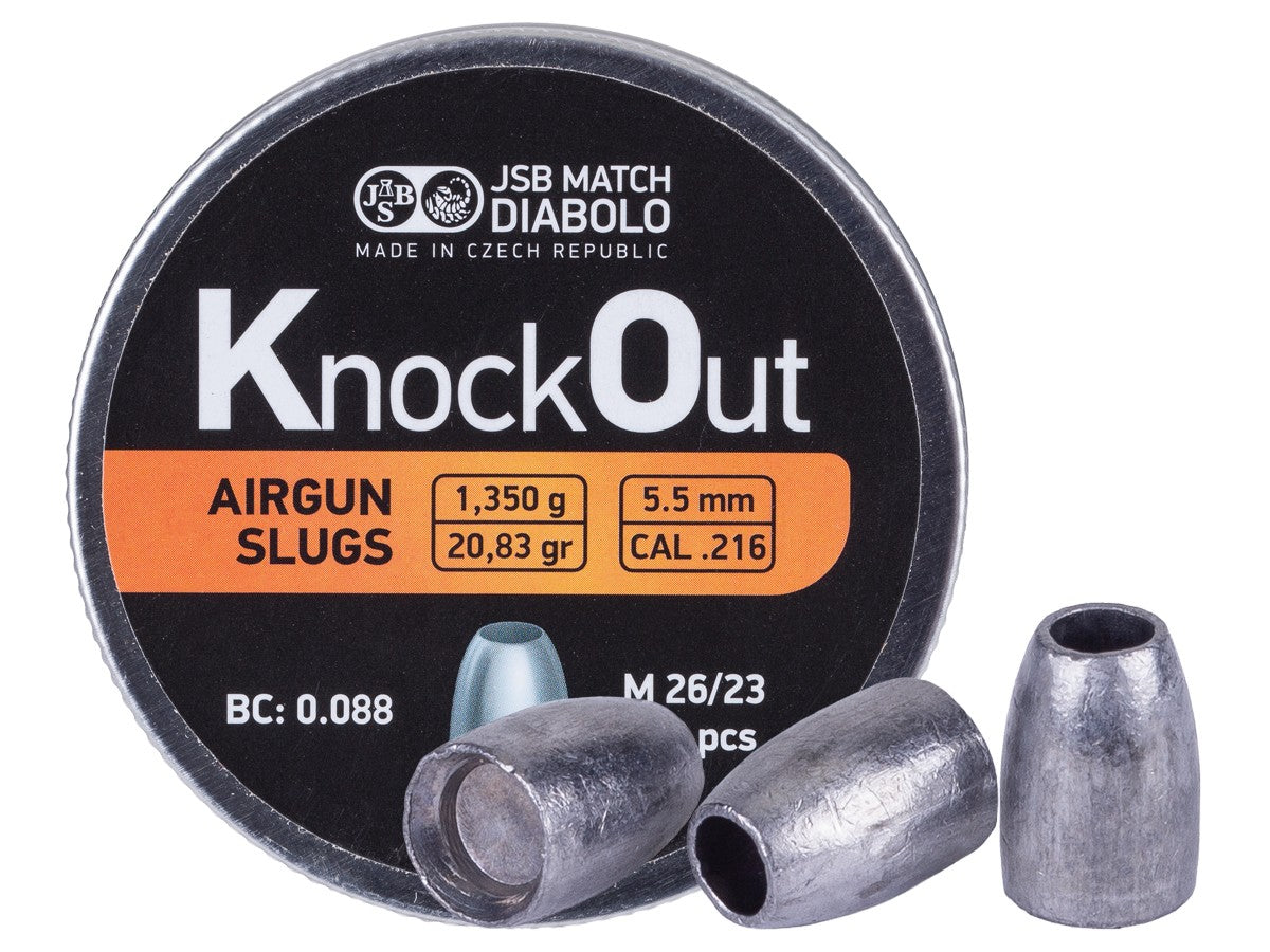 JSB KnockOut Slugs .216 Cal, 20.83gr, Hollowpoint, 200ct — image 1