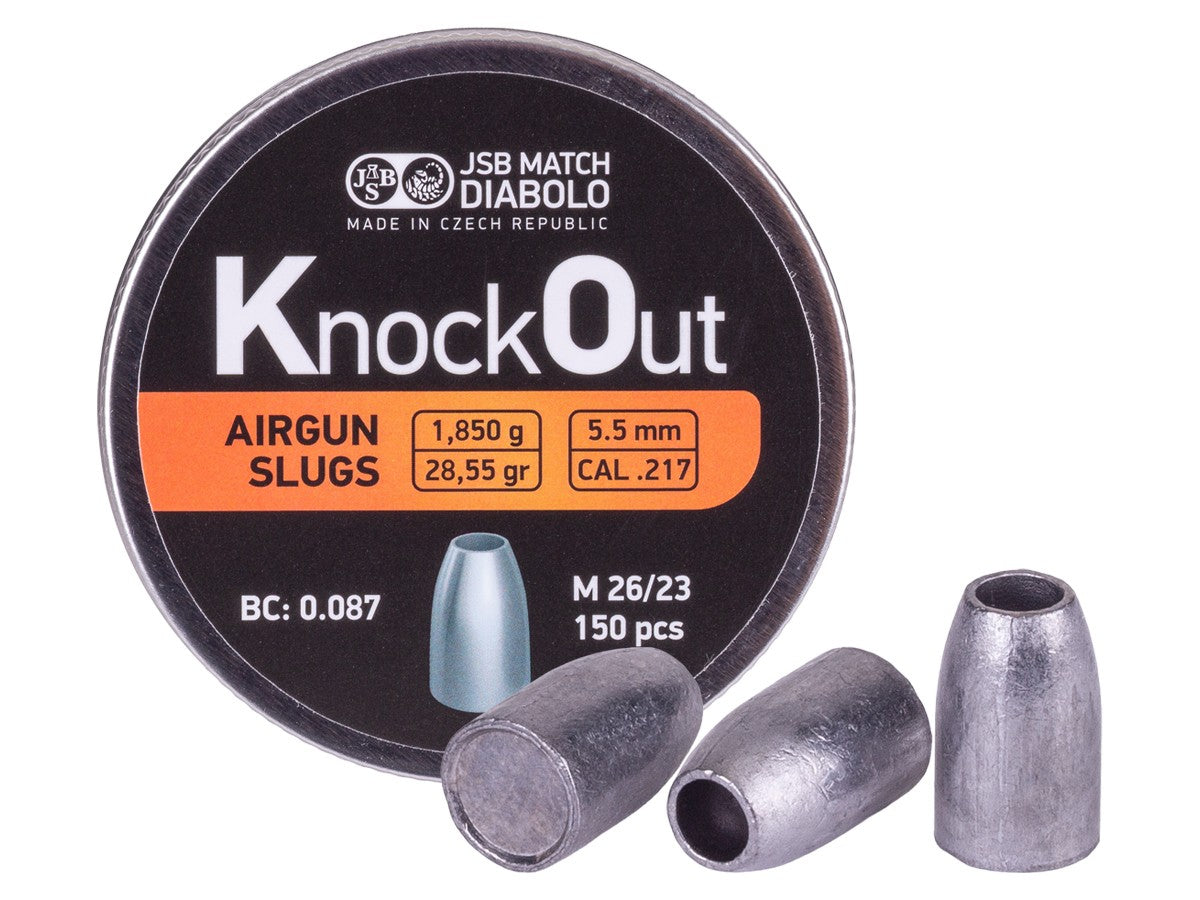 JSB KnockOut Slugs .217 Cal, 28.55gr, Hollowpoint, 200ct — image 1