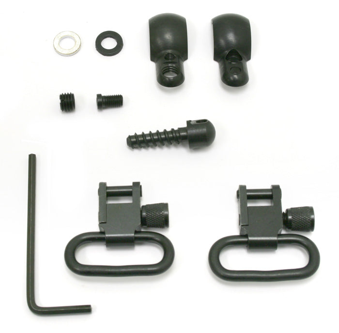 GrovTec Swivel Set, Wood Screws, Fits Some Lever-Action & Tube-Mag Rifles & Carbines, 1" Loops, Black Oxide — image 2