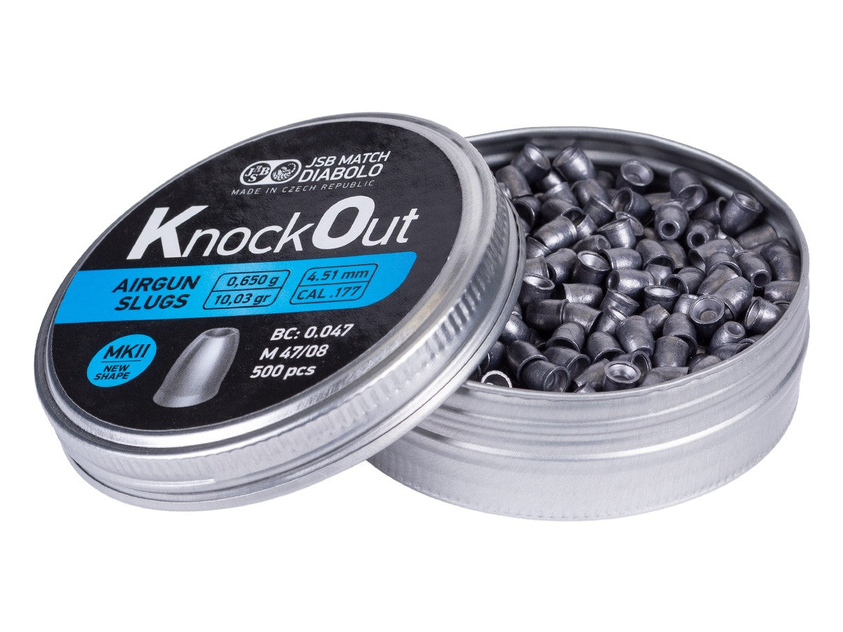 JSB KnockOut Slugs MKII .177 Cal, 10.03 Grains, Hollowpoint, 500ct — image 2