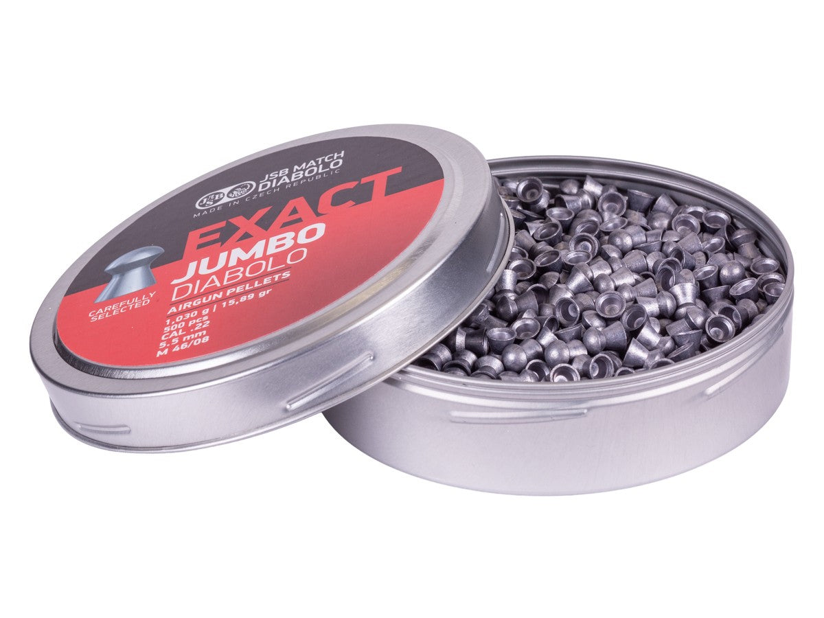 JSB Diabolo Exact Jumbo .22 Cal, 15.89 Grains, Domed, 500ct, 5.51mm — image 2