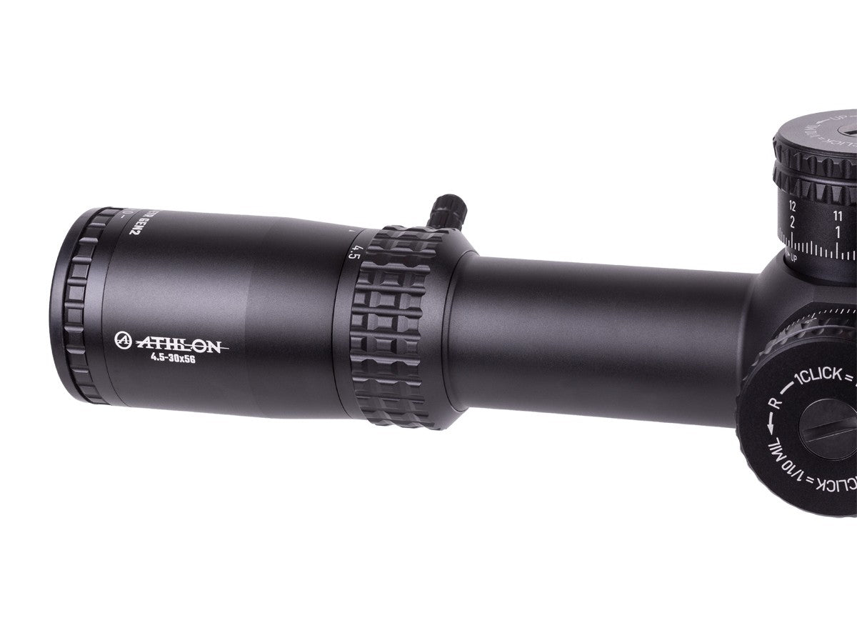 Athlon Optics 4.5-30x56 Ares ETR Gen2 UHD, APRS12 FFP IR MIL Reticle, .1 MIL, 34mm Tube — image 5