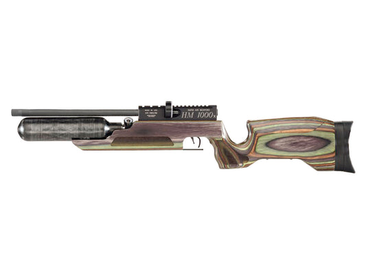 RAW HM1000x Mini LRT Air Rifle, Camo Laminate - Caliber 0.25 - FPS 820