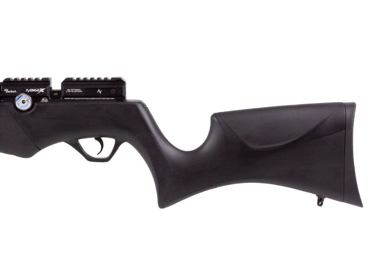 Air Venturi Avenge-X Classic Synthetic Stock, 400cc Bottle, .25 cal, RovAir Combo - Caliber 0.25 - FPS 980