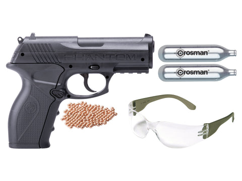 Crosman Phantom P10KT CO2 BB Air Pistol Kit - Caliber 0.177 - FPS 480