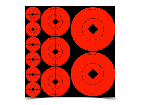 Birchwood Casey Assorted Bullseye Target Spots, Orange