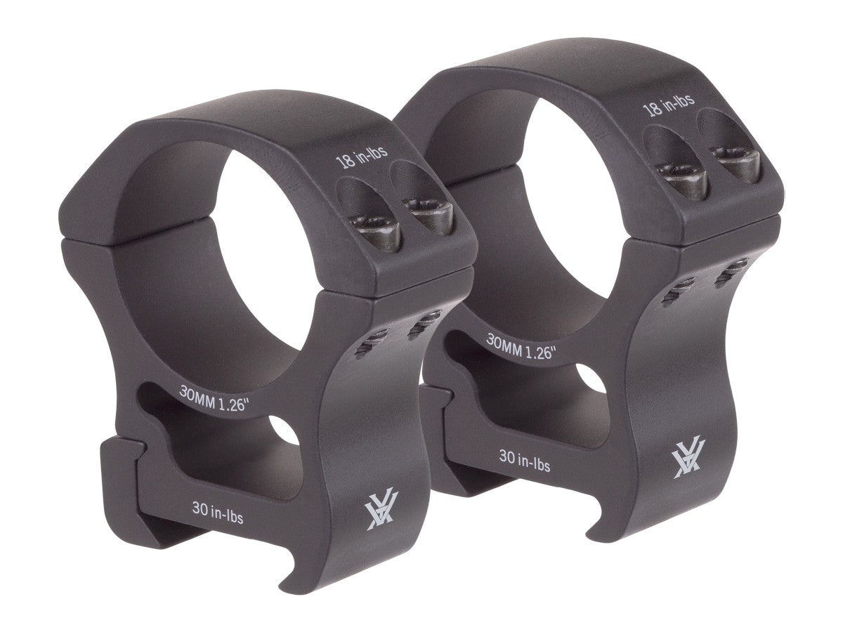Vortex Pro Series 30mm Rings, High, Weaver/Picatinny