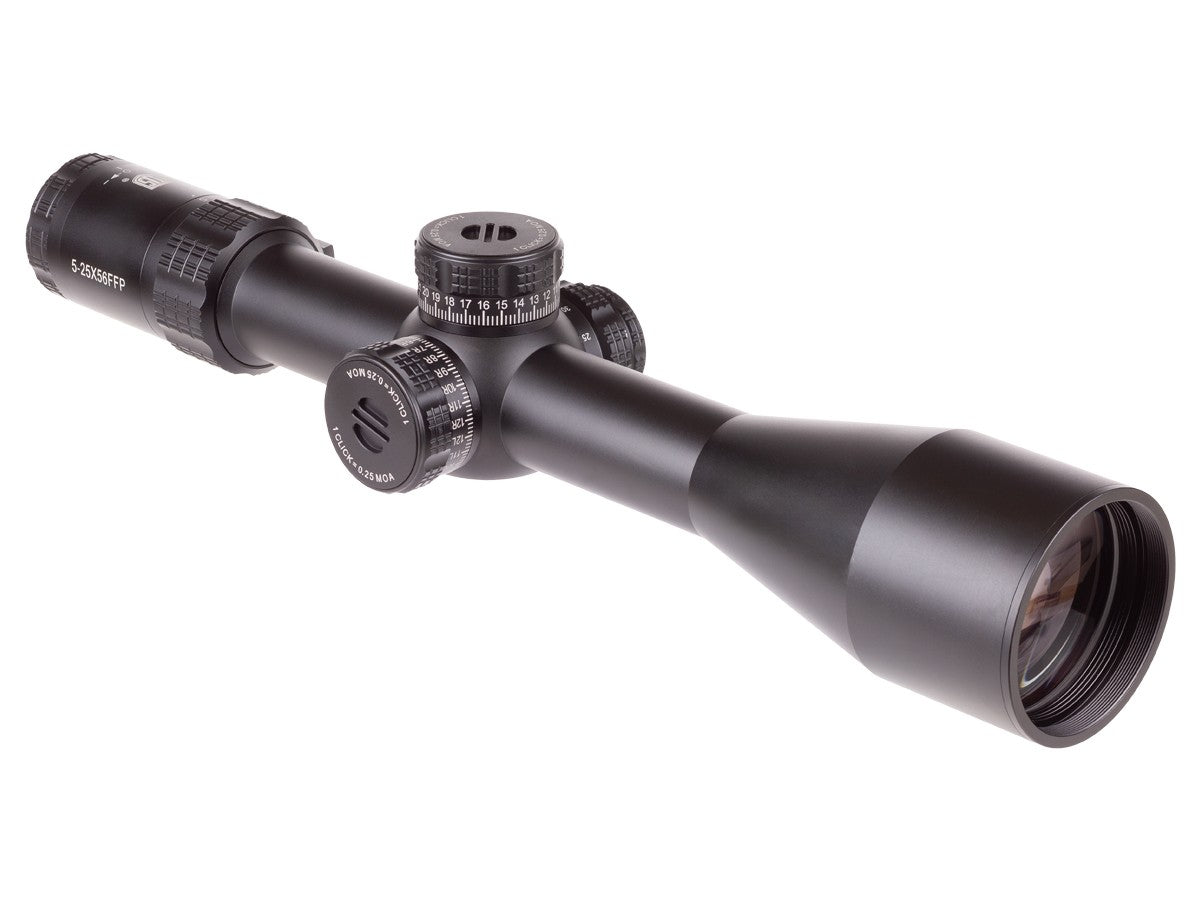 JTS 5-25x56 Shadow Series IR FFP Riflescope, 1/4 MOA, 34mm Tube
