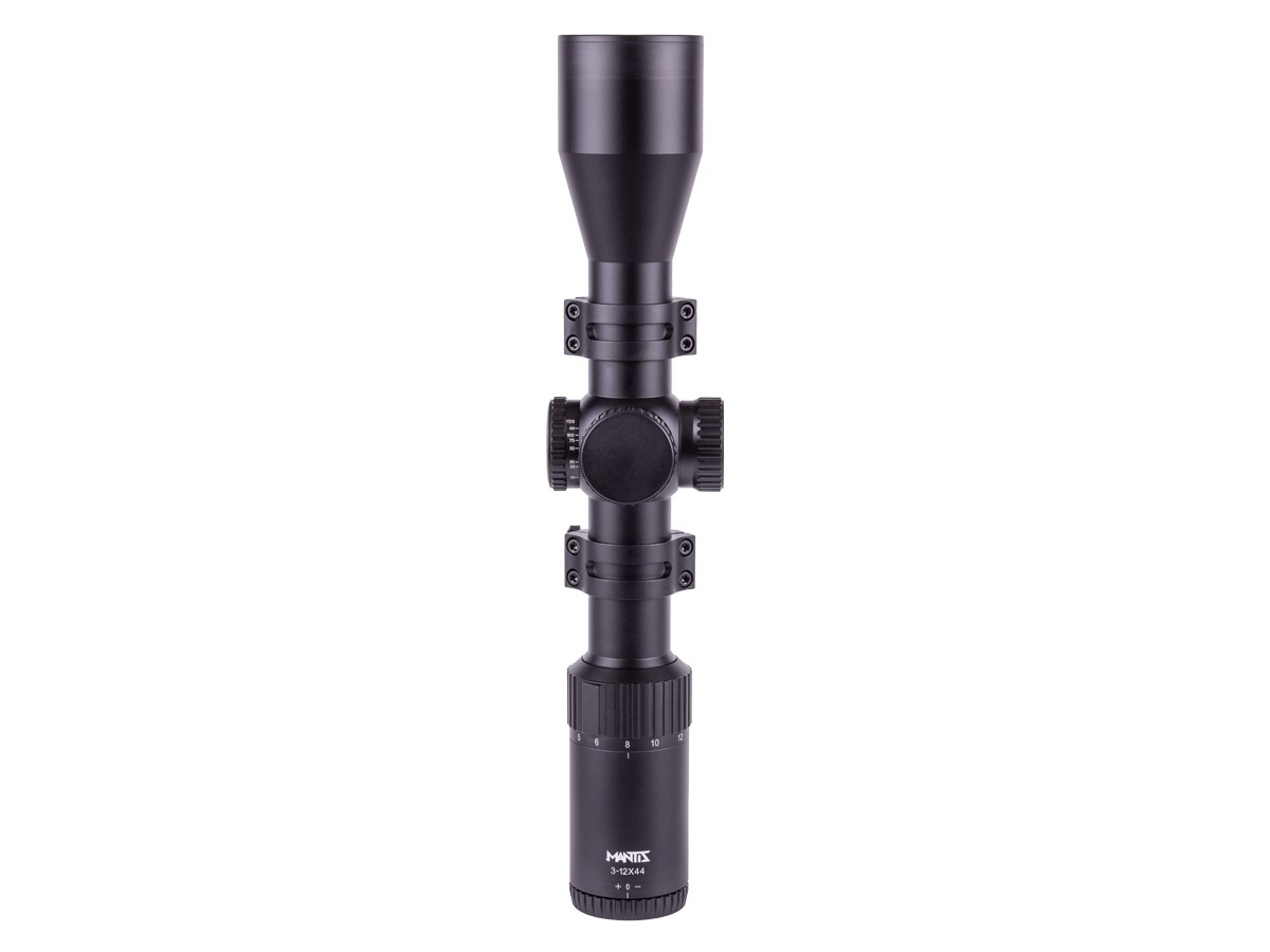 Mantis 3-12x44 AO SFP Rifle Scope, 1/4 MOA, 30mm Tube