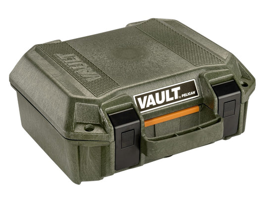 Pelican V100 Vault Small Pistol Case, OD Green