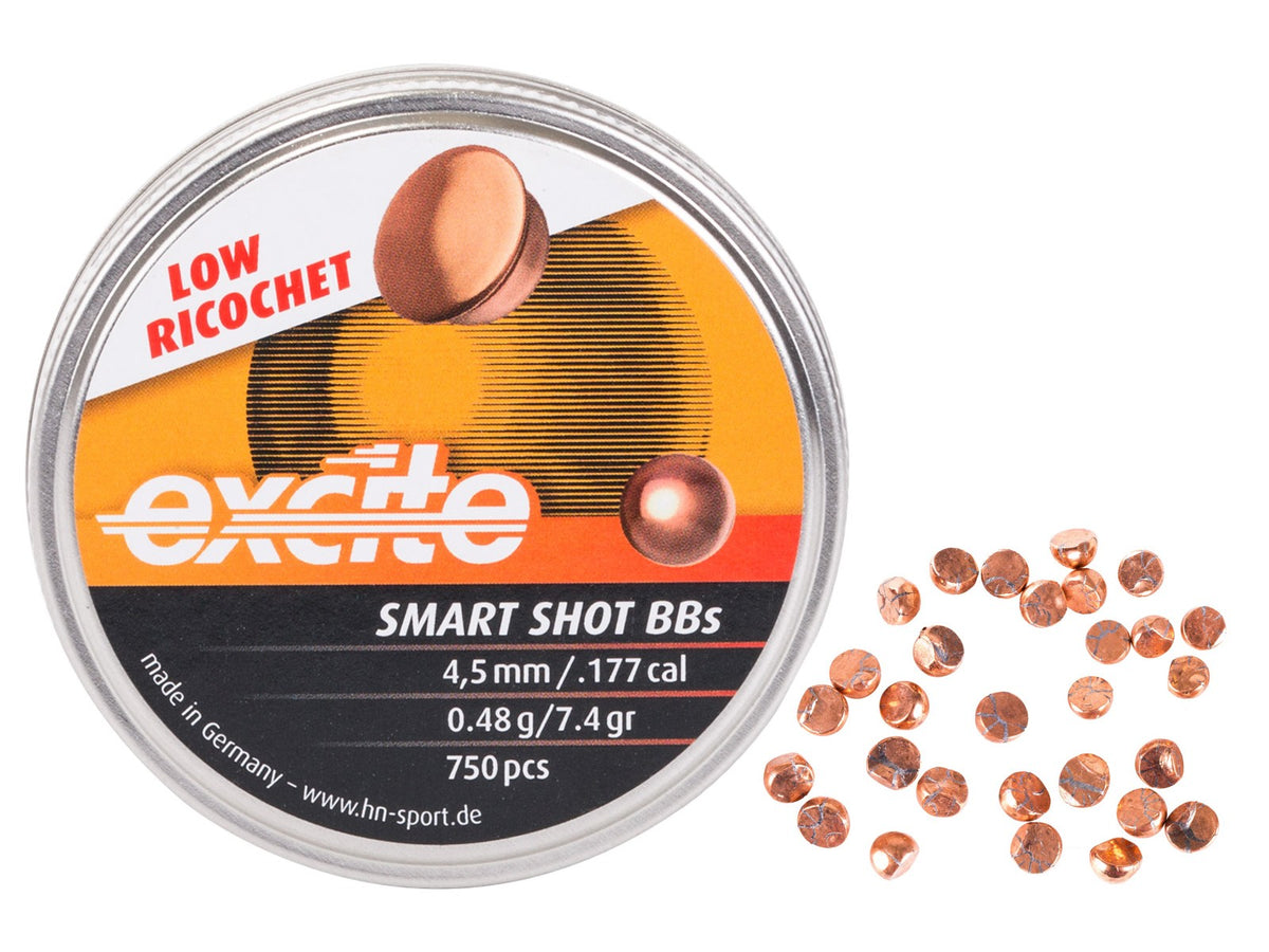 Air Venturi, H&N Smart Shot .177 Cal, 7.4 Grains, Copper Plated Lead BBs, 750ct - Caliber 0.177