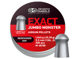 JSB Redesigned Exact Jumbo Monster Shallow Skirt .22 Cal, 25.39 Grains, Domed, 350ct - Caliber 0.22