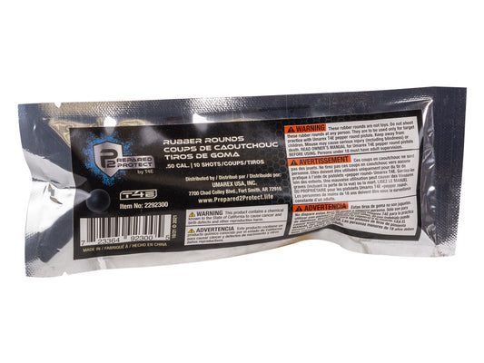 P2P .50 caliber Rubber Ball Rounds, 10ct - Caliber 0.50