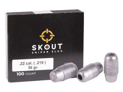 Skout Airguns Sniper Slug, .25 Cal, 48.8 Grains, Hollowpoint, 100ct - Caliber 0.25