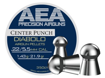 AEA Precision Center Punch Diabolo .25 Cal, 33.9gr, 300ct - Caliber 0.25