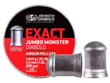 JSB Redesigned Exact Jumbo Monster Deep Skirt .22 Cal, 25.39Grains, Domed, 200ct - Caliber 0.22