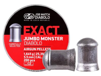 JSB Redesigned Exact Jumbo Monster Shallow Skirt .22 Cal, 25.39 Grains, Domed, 200ct - Caliber 0.22