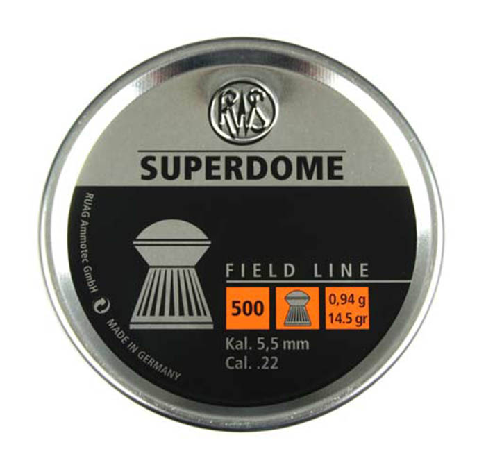 RWS Superdome .22 Cal, 14.5 Grains, Domed, 500ct - Caliber 0.22