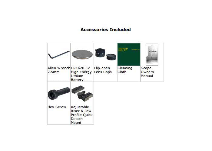 1x26mm ITA Red-Green Dot Sight, 4 MOA Dot, 30mm Tube, Quick-Detach Low Picatinny Mount & Riser