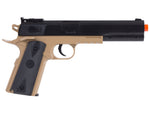 Colt 1911 Spring Airsoft Kit,  Black & Tan - Caliber 0.24 - FPS 300