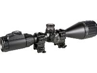 Leapers UTG 3-9x50 AO True Hunter Rifle Scope, EZ-TAP, Illuminated Mil-Dot Reticle, 1/4 MOA, 1" Tube, See-Thru Weaver Rings