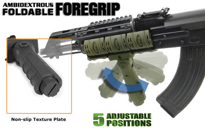 UTG Ambidextrous Foldable Foregrip