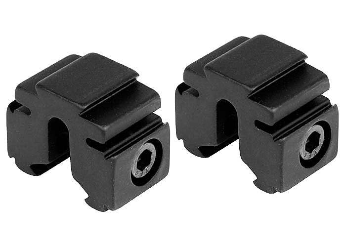 BKL 3/8" or 11mm Tri-Mount Dovetail Riser Mount, .60" Long, Matte Black