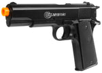 Colt M1911A1 Spring Airsoft Pistol, Black - Caliber 0.24 - FPS 310