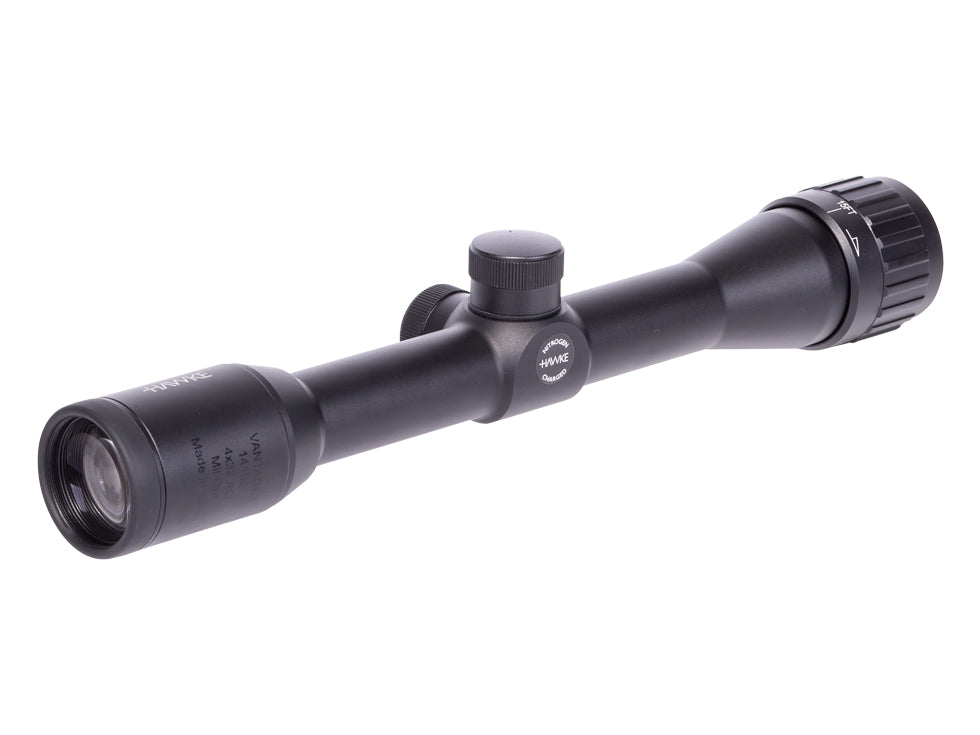 Hawke Sport Optics 4X32 AO Sport HD Rifle Scope, Mil-Dot Reticle, 1/4 MOA, 1" Tube
